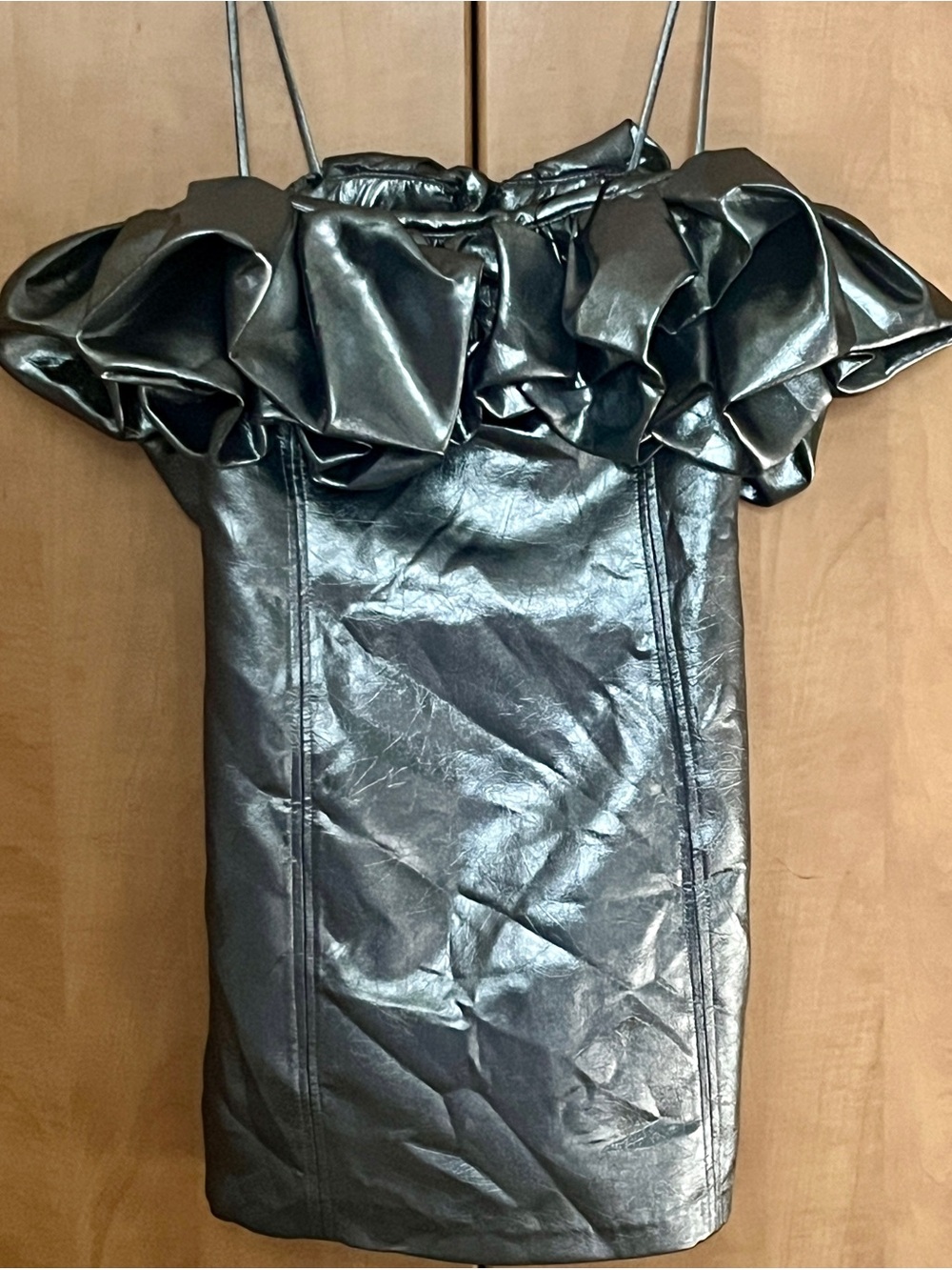 Zara Metallic Silver and Black Skirt
